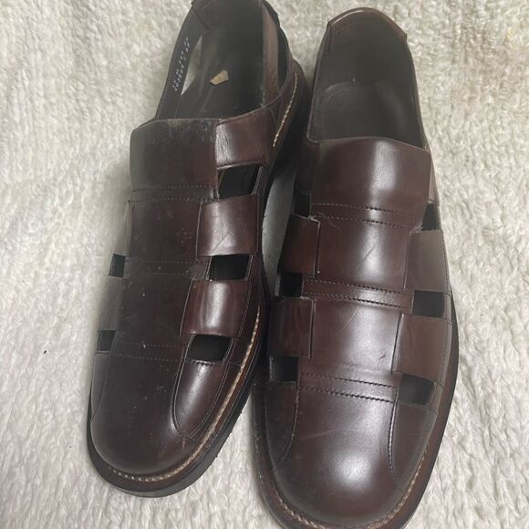 Cole Haan Men\'s Leather Brown Fisherman slip on shoes SZ13M main image 8